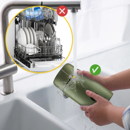 Rozsdamentes acél étkezési termosz, 1 l, zöld