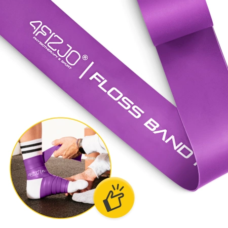 FLOSS BAND rehabilitációs edzőszalag, 1 mm, lila