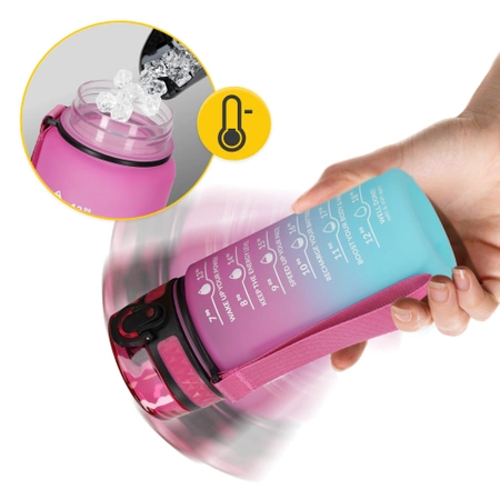 Gyerek kulacs, motivációs minta, 0,5 L, rózsaszín