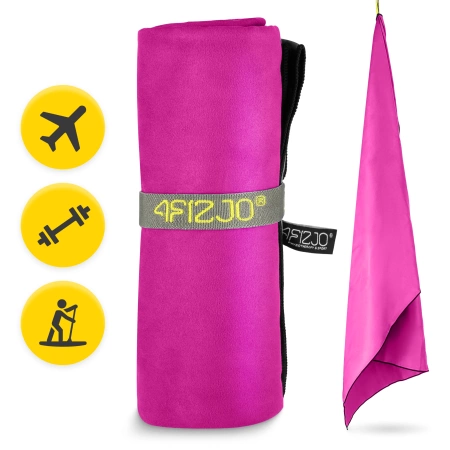 Gyorsan száradó mikroszálas törölköző, 130 x 75 cm, rózsaszín