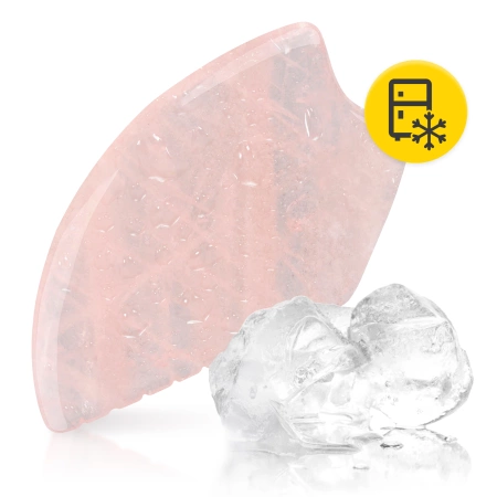 Barázdált Gua Sha kő természetes rózsakvarcból