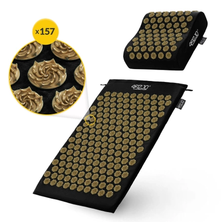 ERGO párnával ellátott akupresszúrás matrac, fekete