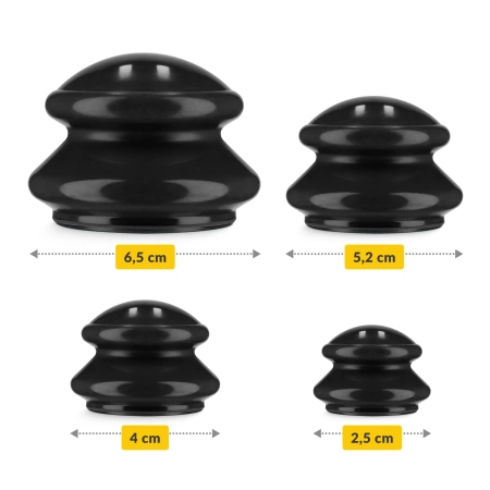 Gumiköpöly készlet, 4 db, fekete