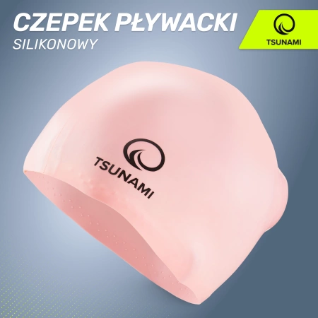 TSUNAMI unisex úszósapka, rózsaszín