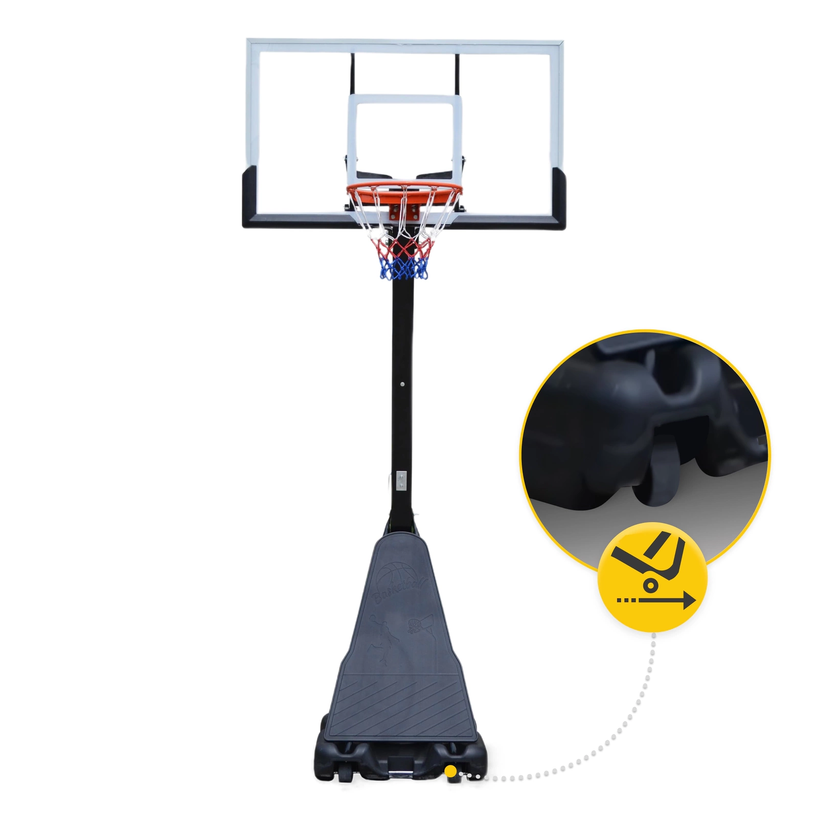 kosz do gry w koszykowkę wolnostojący pełnowymiarowy 