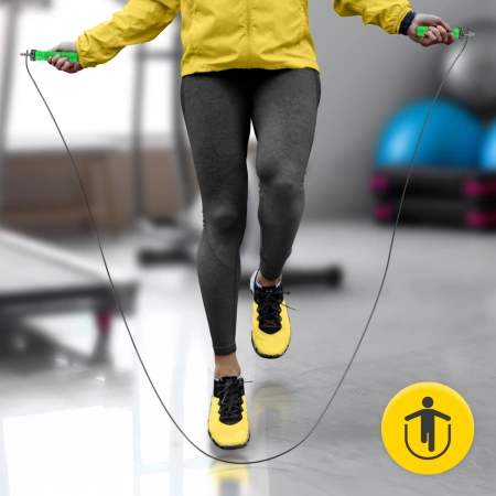 Súlyozott boksz ugrálókötél, 3 m, zöld