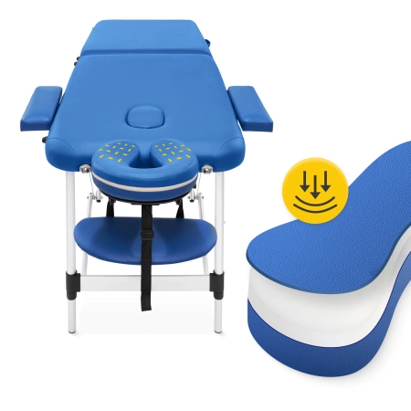 Alumínium masszázságy, 60 cm, kék