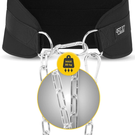 Dip Belt súlyemelő öv lánccal, 100 cm
