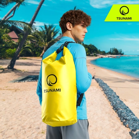TSUNAMI vízálló zsák, 30 l, sárga