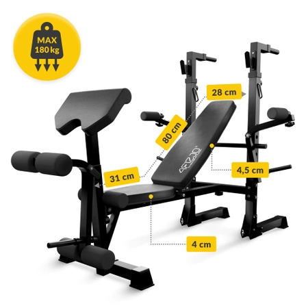 ULTRA állvánnyal rendelkező állítható fekvenyomó pad