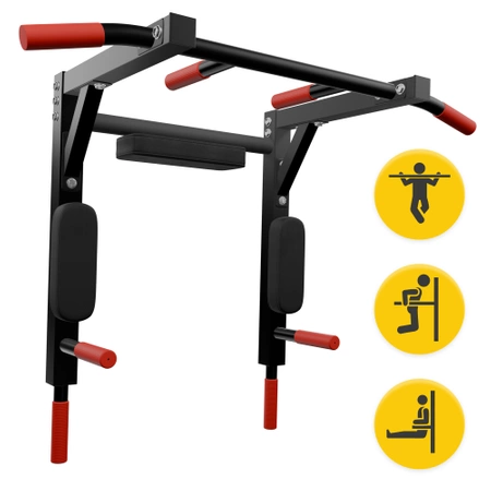 Falra szerelhető, 2 az 1-ben húzódzkodó rúd