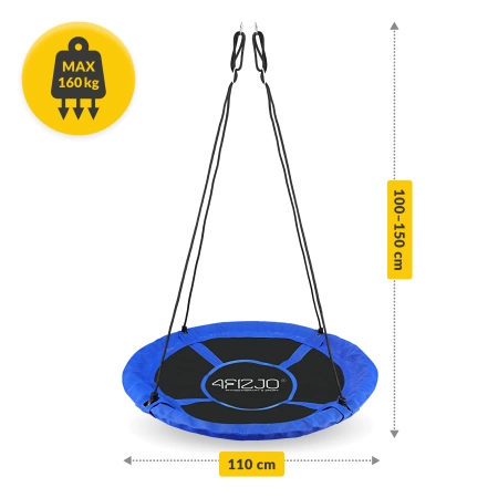 Kerti gyerek fészekhinta, XL, 110 cm
