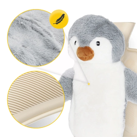 Plüss melegítőpalack pingvin mintás szövetborítással, 0,75 l