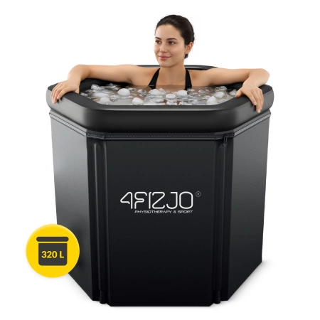 Beépített hűtőrendszerrel ellátott hordozható jégkád