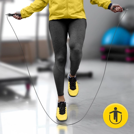 Súlyozott boksz ugrálókötél, 3 m, fekete