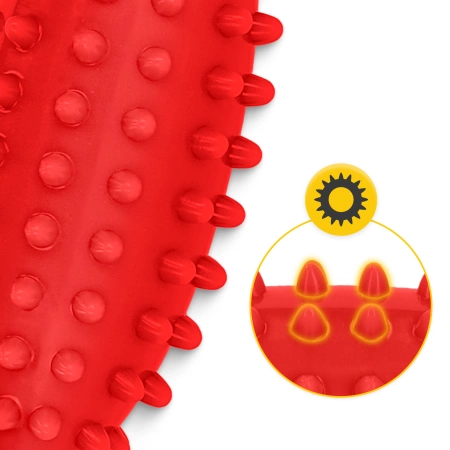 Bab alakú masszírozó labda, piros
