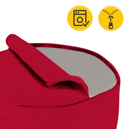 ZAFU kerek meditációs párna, piros