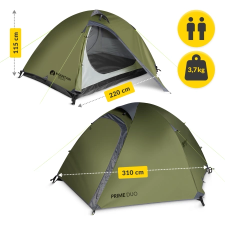Mountain Goat PRIME DUO turistasátor, zöld