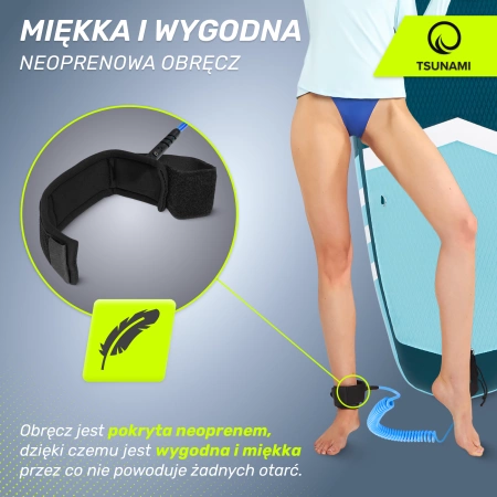 TSUNAMI leash SUP deszkához, kék