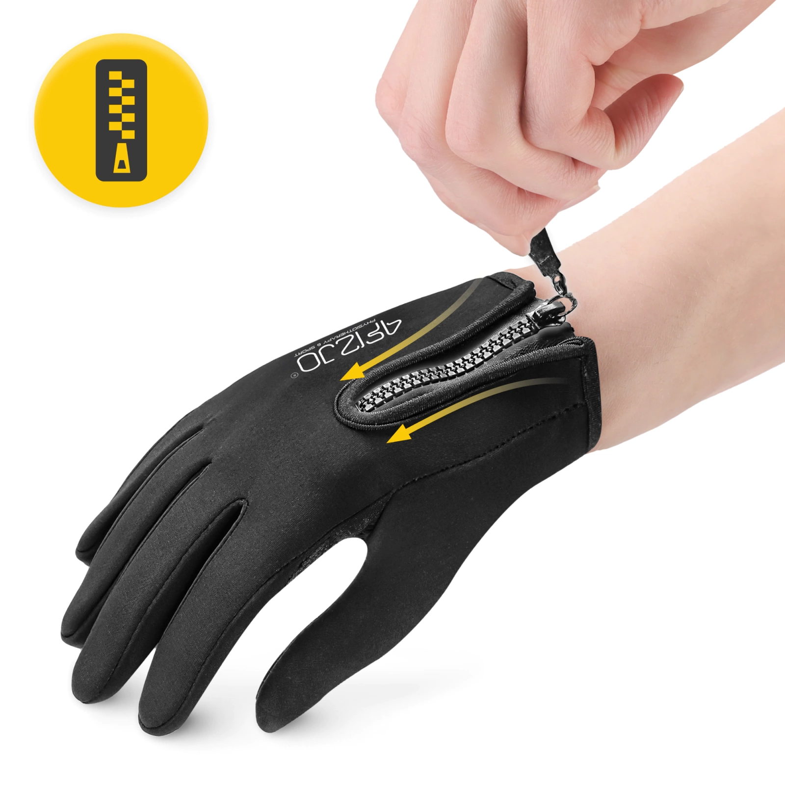 rekawiczki do biegania termoaktywne biegowe czarne 4fizjo