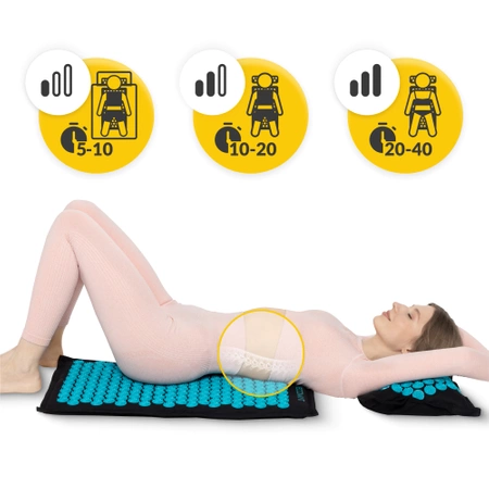 ECO akupresszúrás matrac hajdina- és töltettel, kék