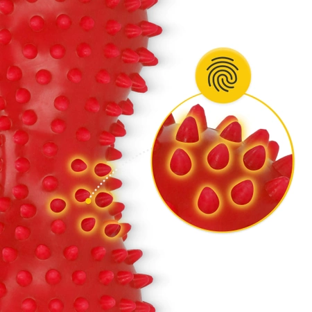 Szenzoros dupla masszázslabda, piros