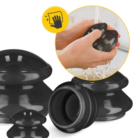 MED+ szilikonköpöly készlet, 4 db, fekete