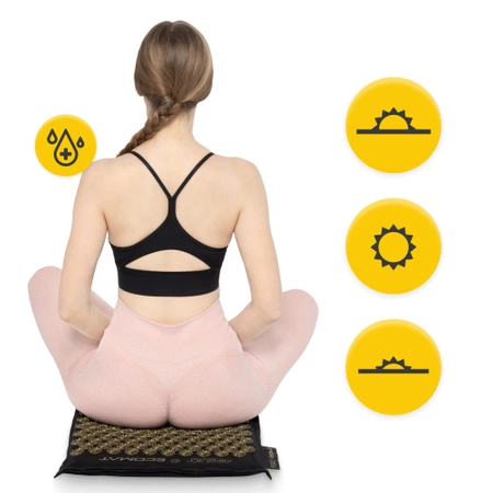 ECO akupresszúrás matrac párnával, XL, fekete