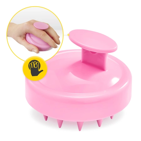 Fejbőrmasszírozó kefe, rózsaszín