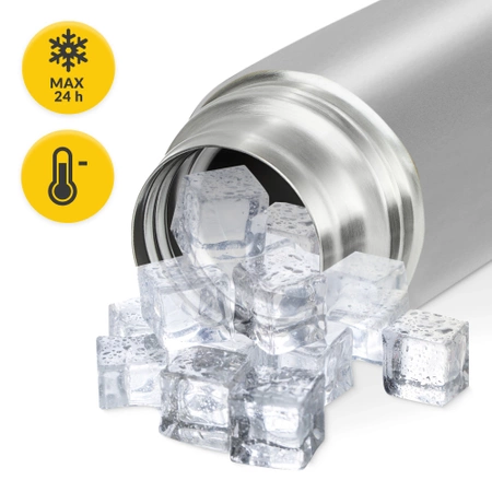 Rozsdamentes acél étkezési termosz, 1 l, ezüst