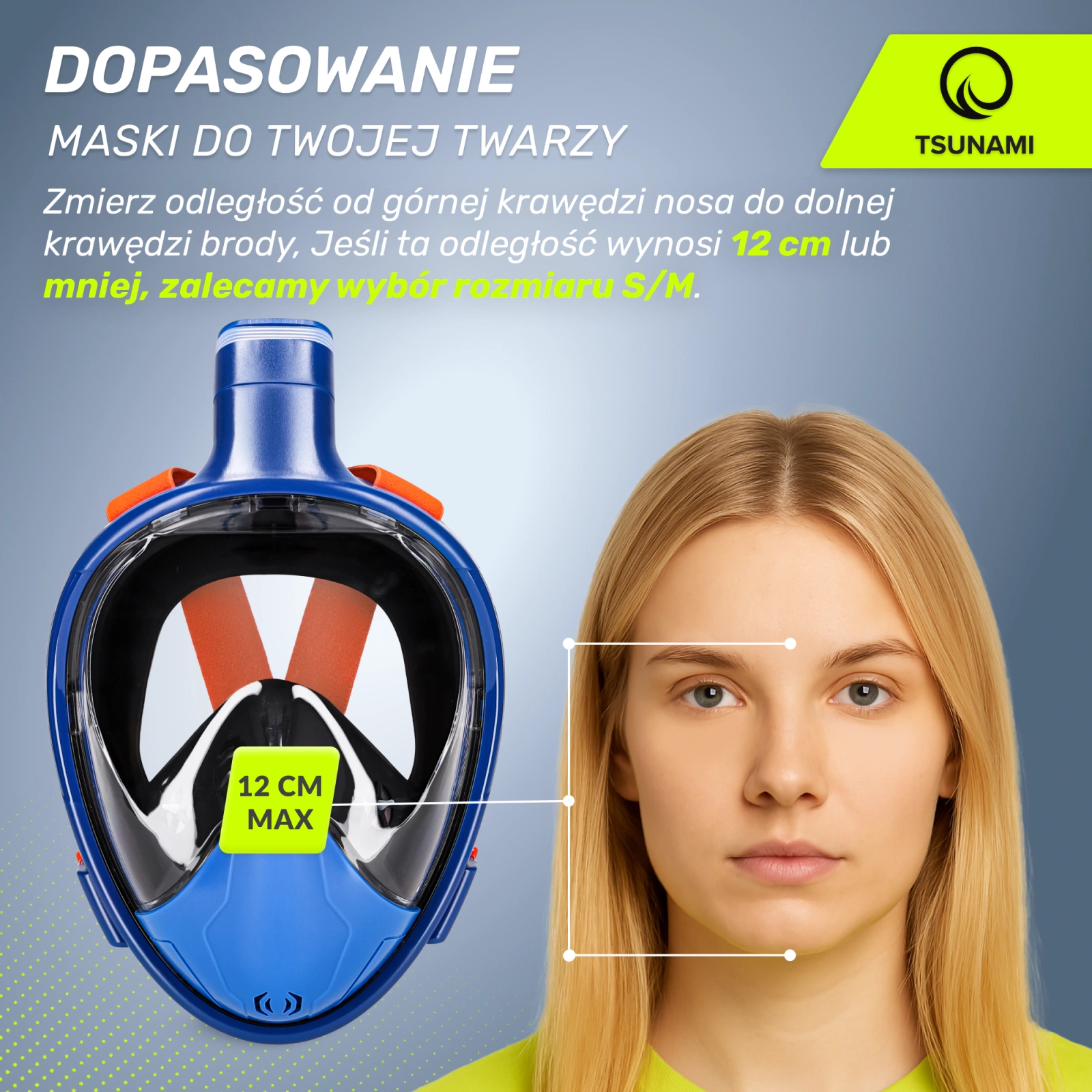 maska do nurkowania pelnotwarzowa panoramiczna
