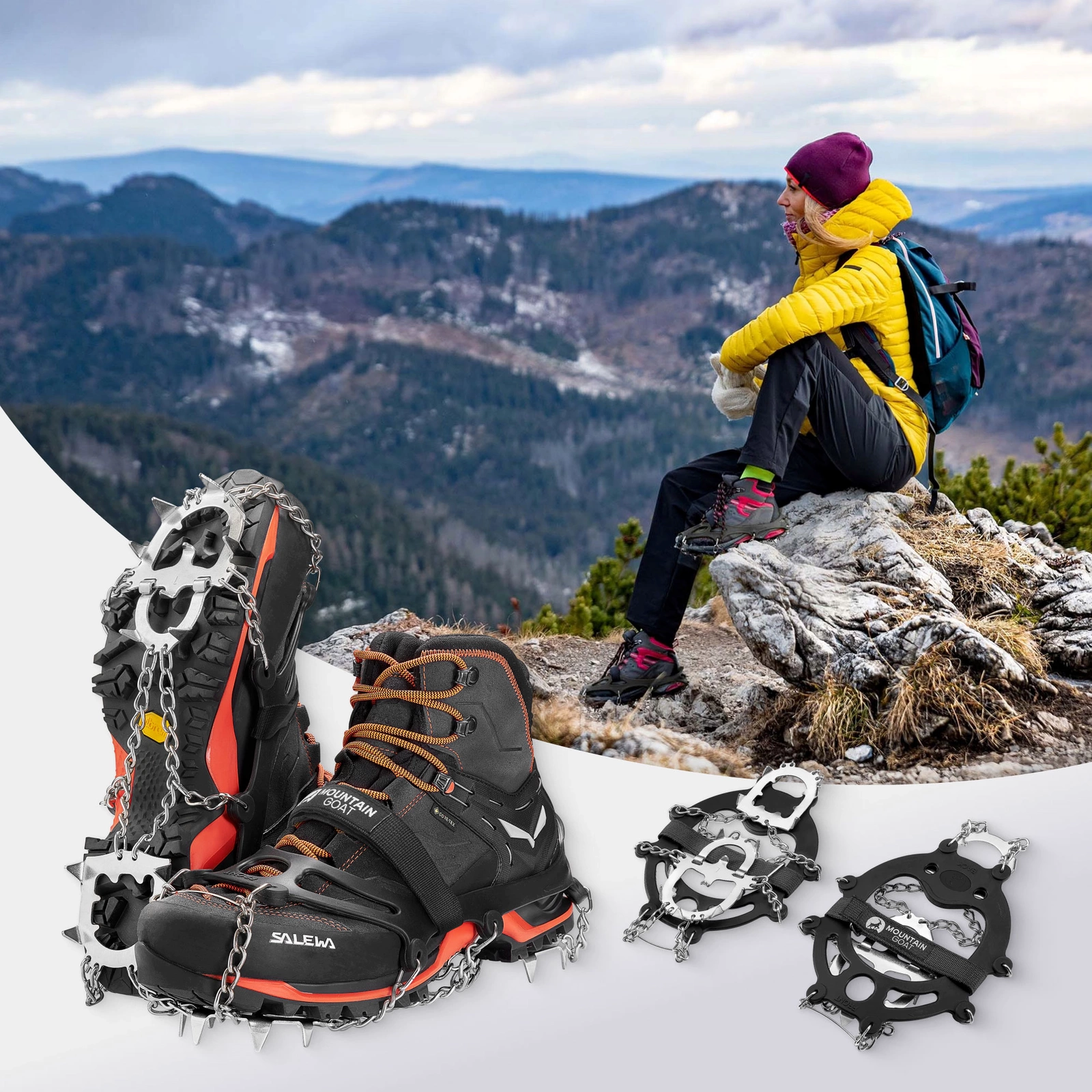 turystyczne raczki na buty turystyczne trekkingowe mountain goat