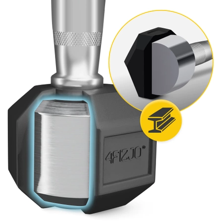 HEX acél kézi súlyzó, 1 x 22,5 kg