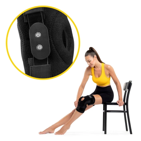 Térdrögzítő térdkalács-stabilizátorral, XXL