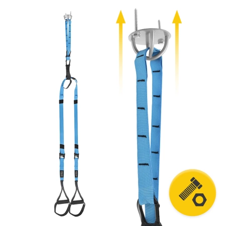 TRX edzőszalag, kék