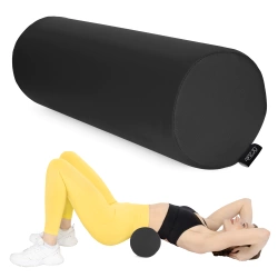 Formázott henger masszázshoz, 60 × 20 cm, fekete