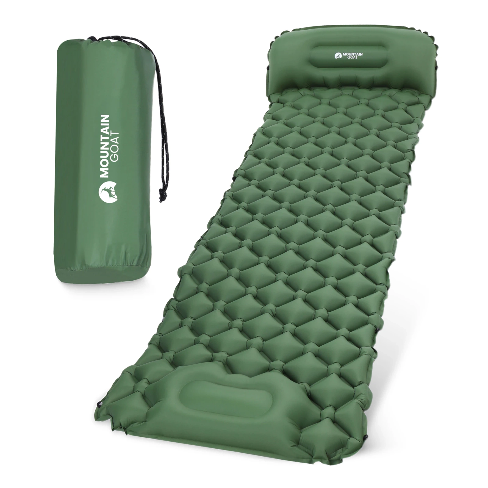 Dmuchany materac turystyczny jednoosobowy samopompujący MOUNTAIN GOAT