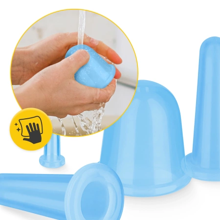 FACE+ szilikonköpöly készlet, 5 db, kék