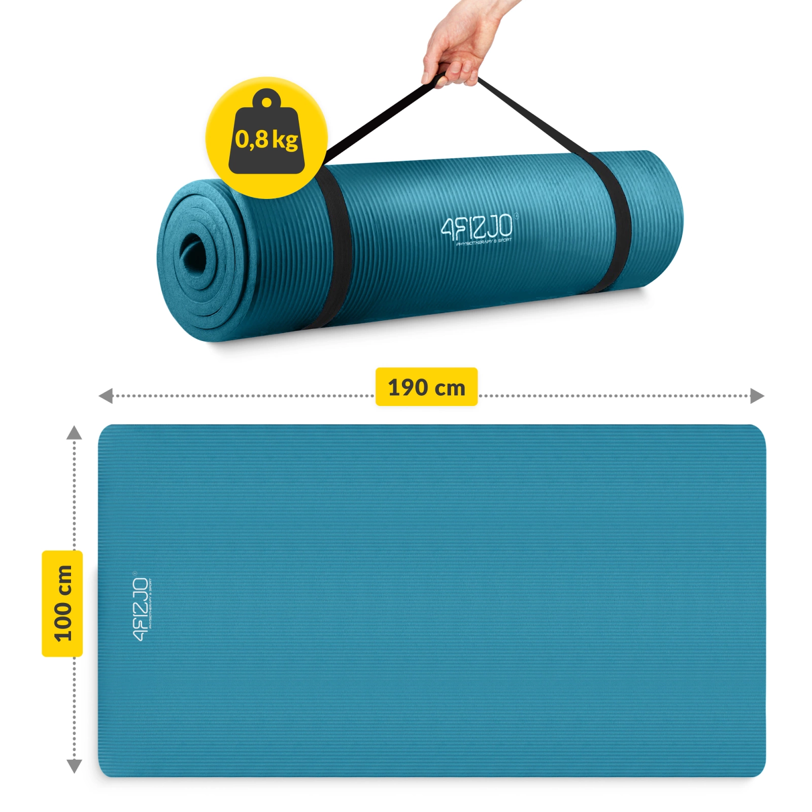 mata do cwiczen antyposlizgowa profesjonalna joga pilates kauczukowa