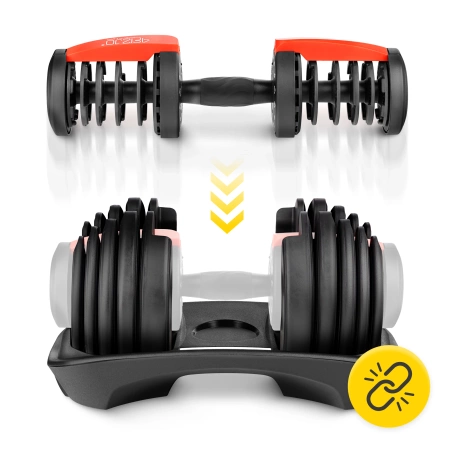 Premium állítható súlyzó, 24 kg