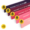MINI POWER BAND erősítő gumiszalag szett, 5 db