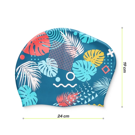 TSUNAMI női úszósapka, leveles minta