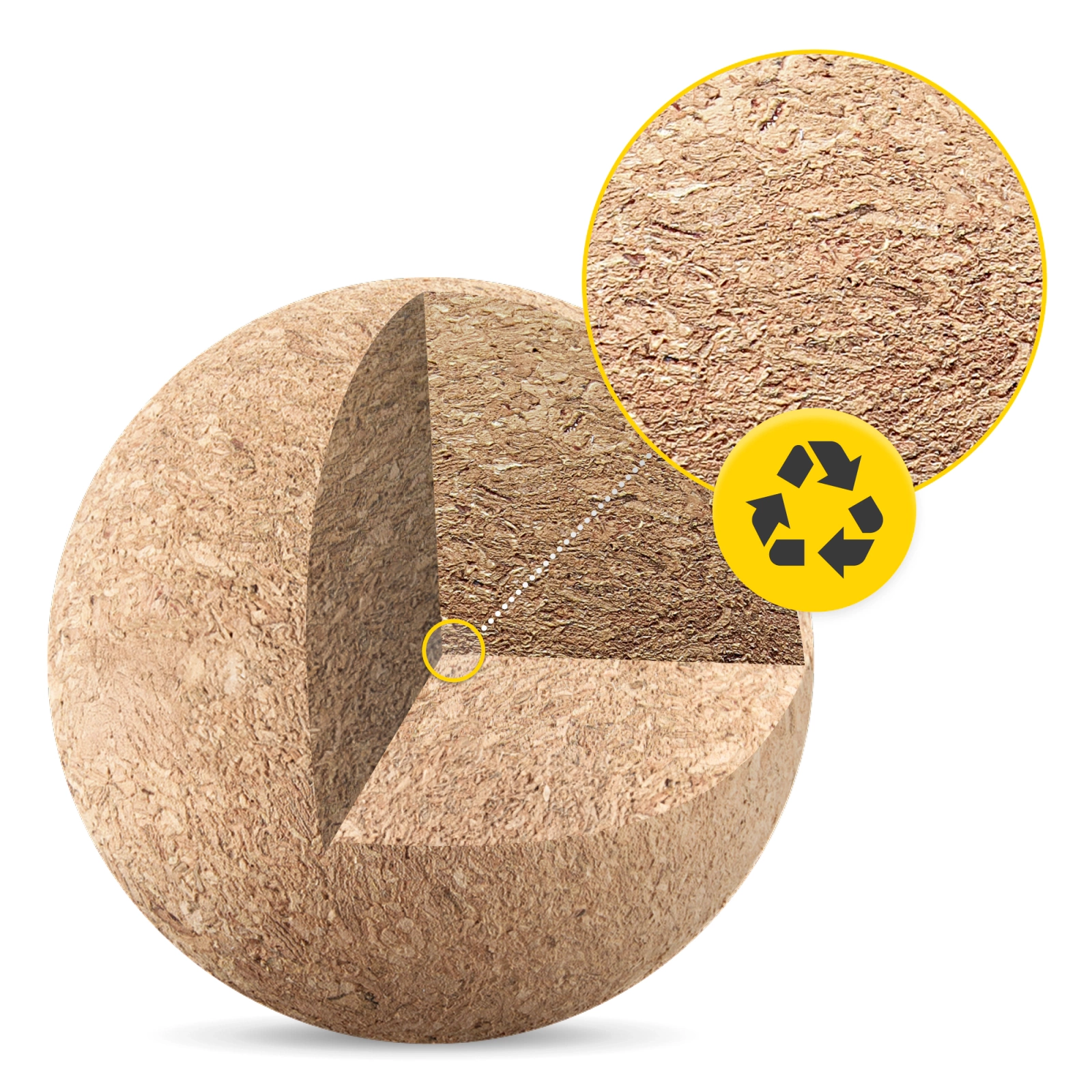 korkowa pilka do masazu rollowania pileczka pojedyncza punktowa korkowa eco