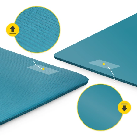 NBR jógaszőnyeg, 180 × 60 × 1,5 cm, tengerzöld