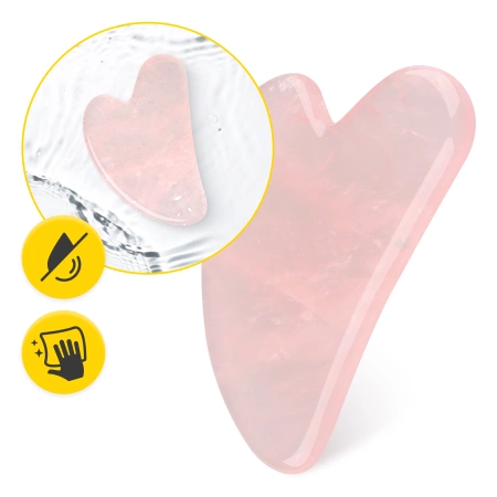 Klasszikus Gua Sha kő természetes rózsakvarcból