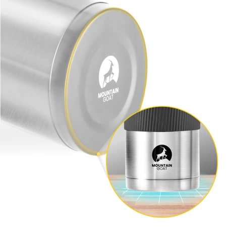 Rozsdamentes acél étkezési termosz, 1 l, ezüst