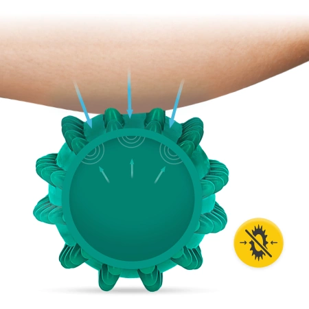 Bab alakú szenzoros masszázslabda, zöld