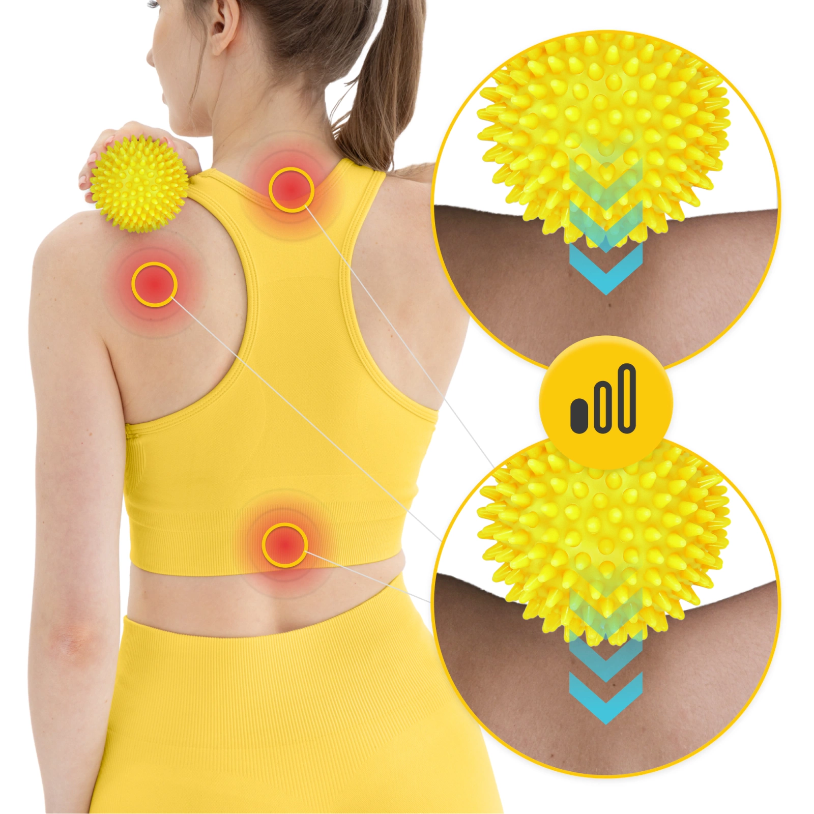 Yellow Spike ball 10 cm