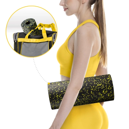 EPP habszivacs masszázshenger, 33 cm, sárga