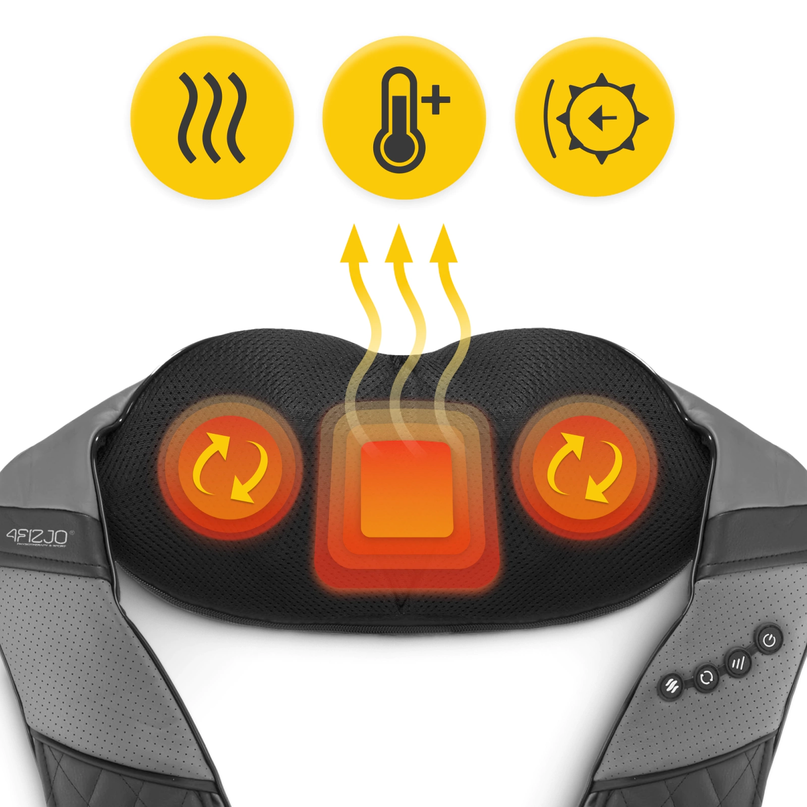 pas masujacy kark cialo shiatsu luxury+ ramiona plecy rozgrzewajacy